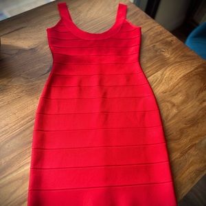 Herve Leger gorgeous red cocktail dress! (Worn only once)